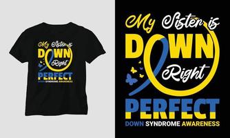 Nieder Syndrom T-Shirt und bekleidung Design. Vektor drucken, Typografie, Poster, Emblem, Gesundheit