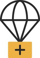 Airdrop-Vektor-Icon-Design vektor