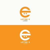 företag hemsida brev e modern minimal logotyp design mall vektor