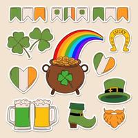 st. Patricks dag vektor illustration uppsättning