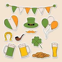 st. Patricks dag vektor illustration uppsättning