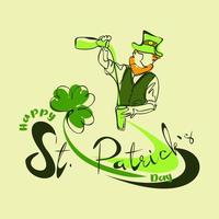 Lycklig st. patricks dag handskriven text Citat för vykort, banderoller, inbjudan, affischer, t-shirts. vektor illustration