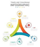 Infografik Geschäft Vorlage. Zyklus Diagramm geteilt in 3 Segmente. Konzept Präsentation.