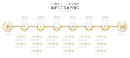 infographic företag mall. 5 steg modern tidslinje diagram kalender med cirkel och ämnen. begrepp presentation. vektor