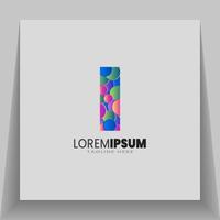 ich Brief Logo bunt mit Kreis geometrisch Formen. modern abstrakt Logo Vorlage, zum Marke Identität Symbol markieren. vektor