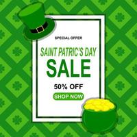 glücklich st. Patrick Tag. Besondere Angebot Banner vektor