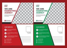 Corporate Business Postkarten-Design vektor