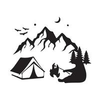 Vektor Camping und Wandern vectro Etiketten Embleme und Abzeichen