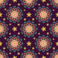 sömlös mönster färgrik geometrisk blommor. textil, brevpapper, omslag papper. vektor