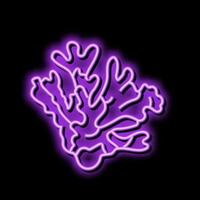 Koralle Meer Strand Sommer- Neon- glühen Symbol Illustration vektor