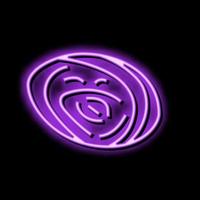 Abalone Meer Schale Strand Neon- glühen Symbol Illustration vektor