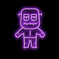 Halloween Monster- komisch Neon- glühen Symbol Illustration vektor