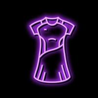 Frauen Kleid Badminton Neon- glühen Symbol Illustration vektor