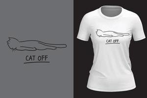 Vektor Katze t Hemd Design zum Frau