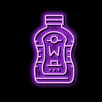 Wasabi Flasche Soße Essen Neon- glühen Symbol Illustration vektor