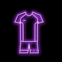 Männer bekleidung Badminton Neon- glühen Symbol Illustration vektor