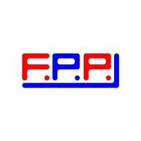 fpp Brief Logo kreativ Design mit Vektor Grafik, fpp einfach und modern Logo.
