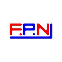 fpn Brief Logo kreativ Design mit Vektor Grafik, fpn einfach und modern Logo.