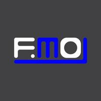 fmo Brief Logo kreativ Design mit Vektor Grafik, fmo einfach und modern Logo.