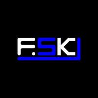 fsk Brief Logo kreativ Design mit Vektor Grafik, fsk einfach und modern Logo.