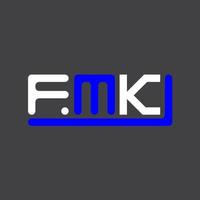 fmk Brief Logo kreativ Design mit Vektor Grafik, fmk einfach und modern Logo.