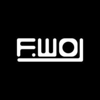 fwo brev logotyp kreativ design med vektor grafisk, fwo enkel och modern logotyp.