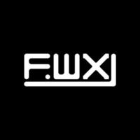 fwx Brief Logo kreativ Design mit Vektor Grafik, fwx einfach und modern Logo.