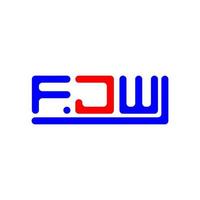 fjw Brief Logo kreativ Design mit Vektor Grafik, fjw einfach und modern Logo.