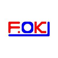 fok Brief Logo kreativ Design mit Vektor Grafik, fok einfach und modern Logo.