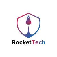 modern Rakete Logo Vektor. Logo Vorlage Vektor mit einfach und bunt Konzept, Rakete Technologie Illustration, Symbol Symbol von Software Technologie Digital Vorlage