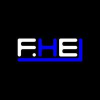 fhe Brief Logo kreativ Design mit Vektor Grafik, fhe einfach und modern Logo.