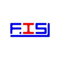 fis Brief Logo kreativ Design mit Vektor Grafik, fis einfach und modern Logo.