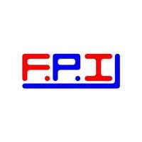 fpi Brief Logo kreativ Design mit Vektor Grafik, fpi einfach und modern Logo.