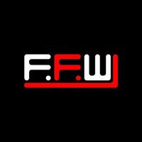 ffw Brief Logo kreativ Design mit Vektor Grafik, ffw einfach und modern Logo.