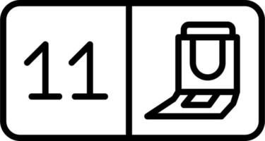 Sitz Nummer elf Vektor Symbol
