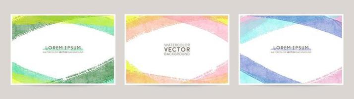 Aquarell Vektor bunt Frames einstellen