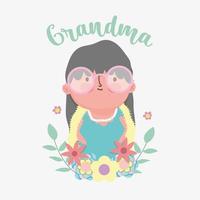 glückliche Großeltern Tag Cartoon Design vektor