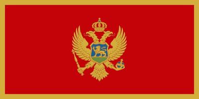 montenegro flagga enkel illustration för självständighetsdagen eller valet vektor