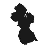 sehr detaillierte Guyana-Karte mit auf dem Hintergrund isolierten Grenzen vektor