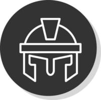 römisches Helm-Vektor-Icon-Design vektor