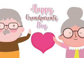 glückliche Großeltern Tag Cartoon Design vektor