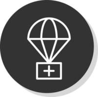 Airdrop-Vektor-Icon-Design vektor