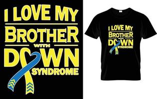 Down-Syndrom-T-Shirt-Design. vektor