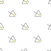 Vektor eben Hand gezeichnet nahtlos geometrisch Muster mit Dreieck Glocken