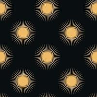 vektor platt hand dragen sömlös mönster med stjärna, Sol. platt vektor hippie boho illustration.