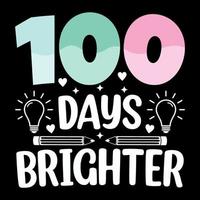 100 Tage von Schule t Hemd frei, hundert Tage t Hemd Design, 100 Tage Feier t Hemd vektor