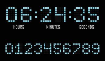 Digitaluhr Countdown Vorlage Hintergrund. vektor