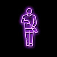 Fitness Badminton Neon- glühen Symbol Illustration vektor