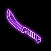 kniv slaktare neon glöd ikon illustration vektor