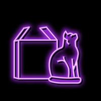 in der Nähe von Präposition Englisch Neon- glühen Symbol Illustration vektor